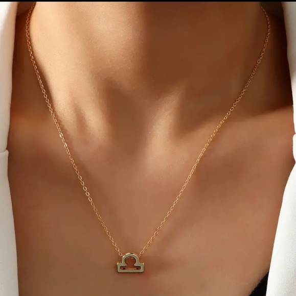 Liberal gold tones horoscopes celestial astrology necklace - Picture 5 of 7